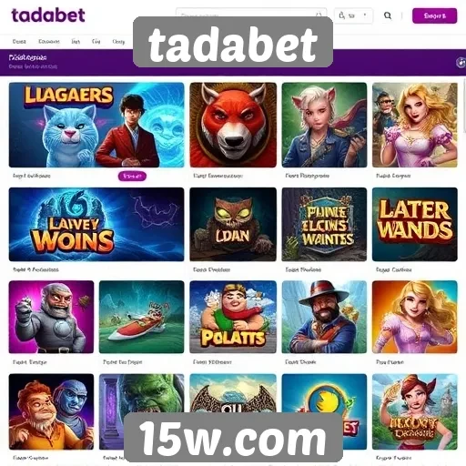 Variedade de jogos oferecidos pela plataforma tadabet